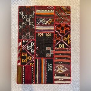 IKEA Wool Kilim Doormat Made In Turkey 2’x3’ Multicolor Rug